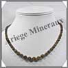 OEIL DE TIGRE - Collier Perles 4  8 mm en dgrad - 46 cm - M001 Afrique du Sud