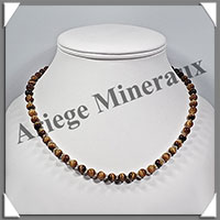 OEIL DE TIGRE - Collier Perles 6 mm - 42 cm - C003