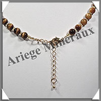 OEIL DE TIGRE - Collier Perles 6 mm - 43 cm - C004