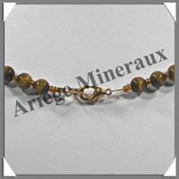 OEIL DE TIGRE - Collier Perles 6 mm - 46 cm - M002