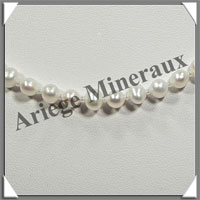 PERLES BLANCHES - Collier Perles 5 mm - 44 cm - N001