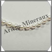 PERLES BLANCHES - Collier Perles 6 mm - 45 cm - N004
