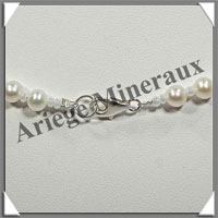PERLES BLANCHES - Collier Perles 6 mm - 45 cm - N006