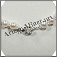 PERLES BLANCHES - Collier Perles 8 mm - 45 cm - N003