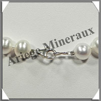 PERLES BLANCHES - Collier Perles 9 mm - 43 cm - N001