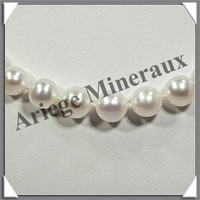 PERLES BLANCHES - Collier Perles 11 mm - 46 cm - N001