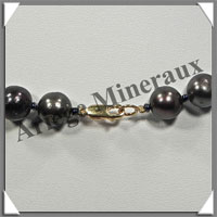 PERLES NOIRES - Collier Perles 11 mm - 44 cm - N001