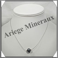 PERLES NOIRES - Collier Perle Unique 10 mm - 41 cm - N001