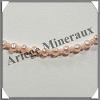 PERLES ROSES - Collier Perles 4 mm - 43 cm - N001