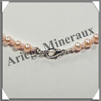 PERLES ROSES - Collier Perles 4 mm - 43 cm - N001