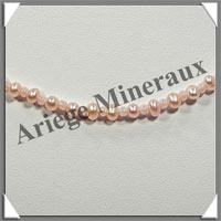 PERLES ROSES - Collier Perles 4 mm - 44 cm - N002