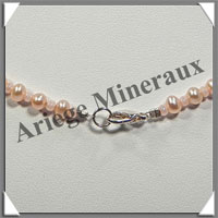 PERLES ROSES - Collier Perles 4 mm - 44 cm - N002
