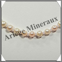 PERLES ROSES - Collier Perles 5 mm - 44 cm - N001