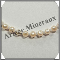 PERLES ROSES - Collier Perles 5 mm - 43 cm - N002
