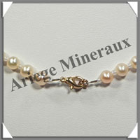 PERLES ROSES - Collier Perles 5 mm - 43 cm - N002