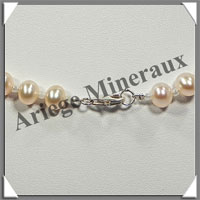 PERLES ROSES - Collier Perles 7 mm - 43 cm - N001