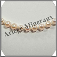 PERLES ROSES - Collier Perles 7 mm - 47 cm - N004