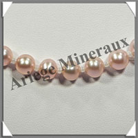 PERLES ROSES - Collier Perles 8 mm - 45 cm - N002