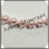 PERLES ROSES - Collier Perles 8 mm - 45 cm - N004
