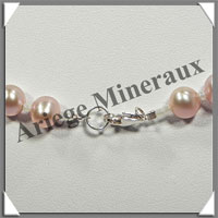 PERLES ROSES - Collier Perles 8 mm - 45 cm - N005