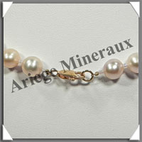 PERLES ROSES - Collier Perles 9 mm - 44 cm - N002