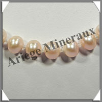 PERLES ROSES - Collier Perles 11 mm Baroques - 49 cm - N002