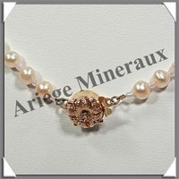 PERLES ROSES - Collier Perles Plates - 45 cm - N001