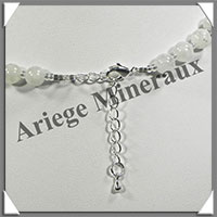 PIERRE de LUNE (Naturelle) - Collier Perles 8 mm - 46 cm - M001