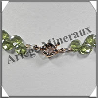 PERIDOT - Collier Perles Facetes 7x7 mm - 47 cm - A001
