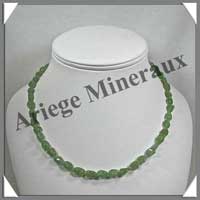 PERIDOT (Olivine) - Collier Compos - Nuggets 5  10 mm en dgrad - 46 cm - C005