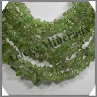 PERIDOT (Olivine) - Collier Baroque - Nuggets de 5  10 mm en 7 rangs - 39 cm - M001