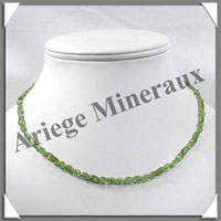 PERIDOT (Olivine) - Collier Compos - Olives 6x4 mm - 43 cm - M001
