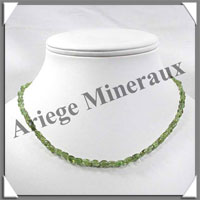 PERIDOT (Olivine) - Collier Compos - Olives 6x4 mm - 43 cm - M002