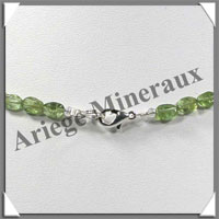 PERIDOT (Olivine) - Collier Compos - Olives 6x4 mm - 43 cm - M003