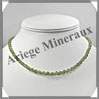 PERIDOT (Olivine) - Collier Perles 5 mm - 44 cm - M001 USA