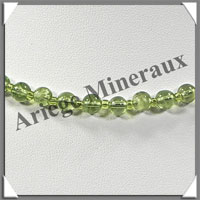 PERIDOT (Olivine) - Collier Perles 5 mm - 44 cm - M001