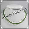 PERIDOT (Olivine) - Collier Perles 5 mm - 43 cm - M002 USA