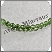 PERIDOT (Olivine) - Collier Perles 5 mm - 43 cm - M002