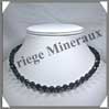 PIERRE DE NUIT (Synthse) - Collier Perles Facetes 8 mm - 48 cm - A003 Chine