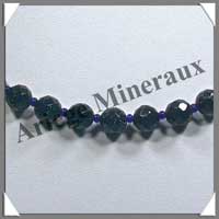 PIERRE DE NUIT (Synthse) - Collier Perles Facetes 8 mm - 48 cm - A010