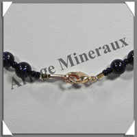 PIERRE DE NUIT (Synthse) - Collier Perles 6 mm - 46 cm - A001