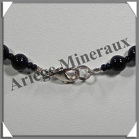 PIERRE DE NUIT (Synthse) - Collier Perles 6 mm - 46 cm - A002