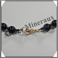 PIERRE DE NUIT (Synthse) - Collier Perles 8 mm - 43 cm - A001