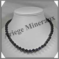 PIERRE DE NUIT (Synthse) - Collier Perles 8 mm - 46 cm - A005