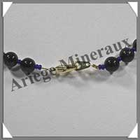 PIERRE DE NUIT (Synthse) - Collier Perles 8 mm - 46 cm - A005