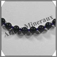 PIERRE DE NUIT (Synthse) - Collier Perles 8 mm - 46 cm - A006