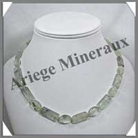 PRENHITE - Collier Compos - Rectangles de 20x11 mm et Ovales de 12x10 mm alterns - 46 cm - C004