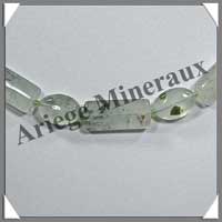 PRENHITE - Collier Compos - Rectangles de 20x11 mm et Ovales de 12x10 mm alterns - 46 cm - C004