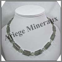 PRENHITE - Collier Compos - Rectangles de 20x11 mm et Ovales 10x8 mm alterns - 46 cm - C005