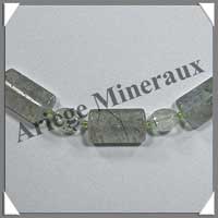 PRENHITE - Collier Compos - Rectangles de 20x11 mm et Ovales 10x8 mm alterns - 46 cm - C005